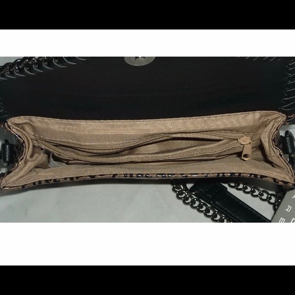 SONDRA ROBERTS Flap Cheetah Animal Print Bronze Shoulder bag Crossbody NWT - Picture 6 of 9